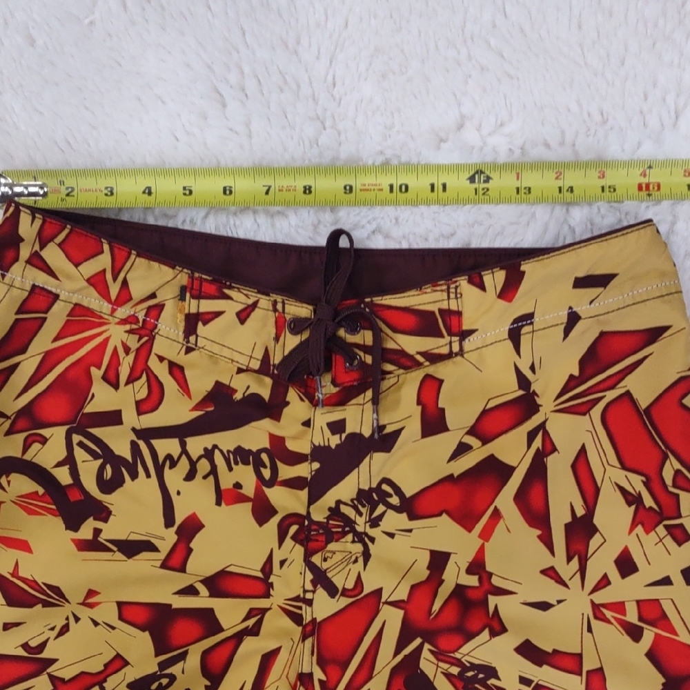 QUIKSILVER Stylish Yellow and Red Men's Swim Shorts - Picture 9 of 17